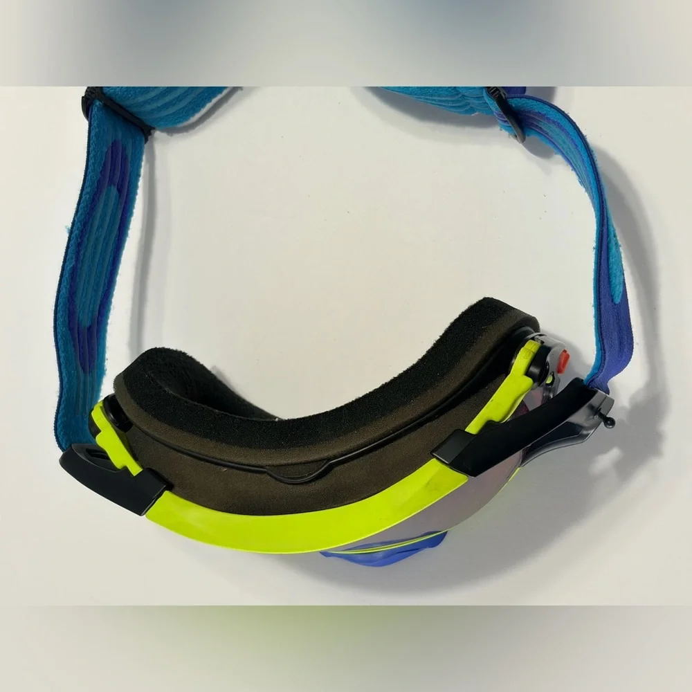 OAKLEY Airbrake MX Hazard Green Blue PRIZM MX SAPPHIRE Goggles